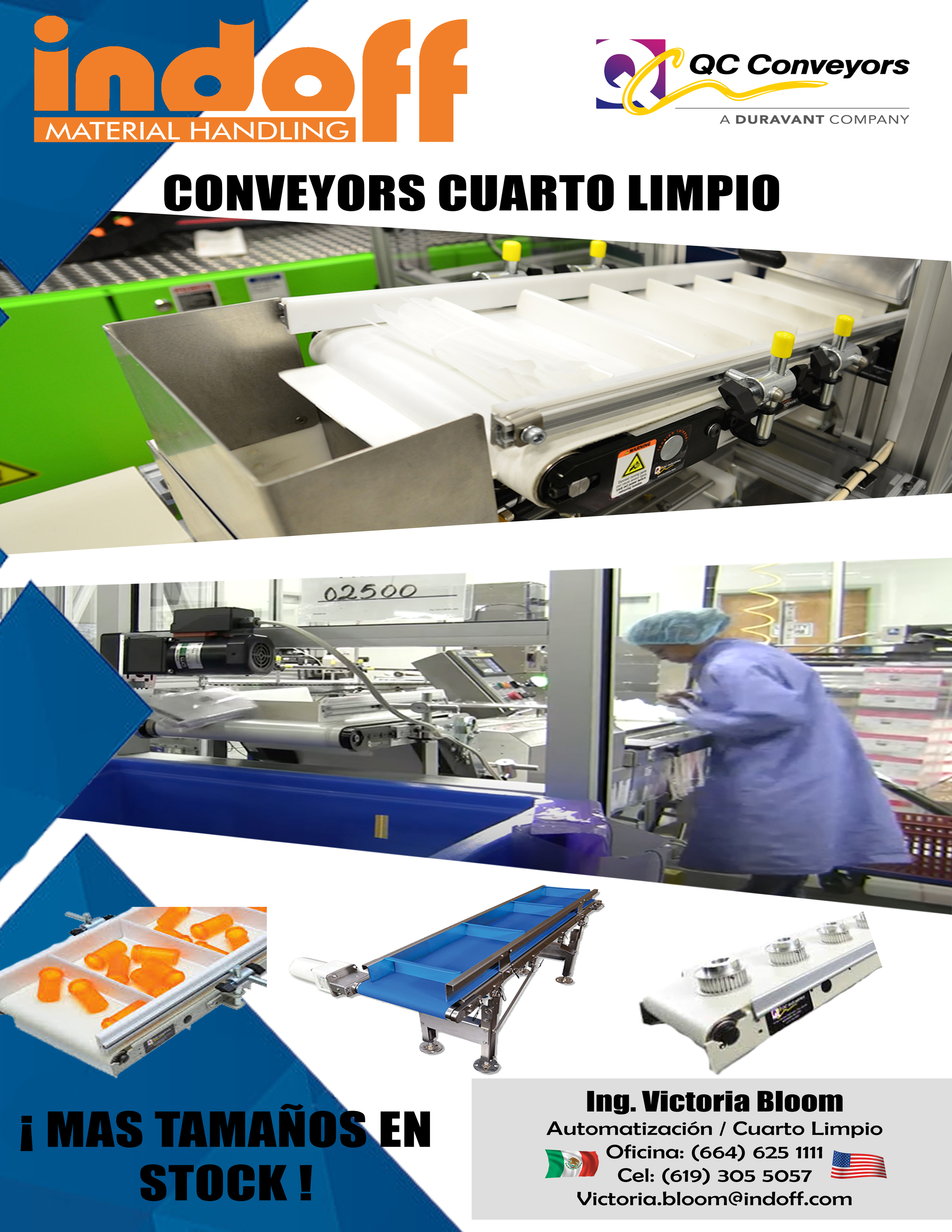 Flyer Conveyors para Cuarto Limpio